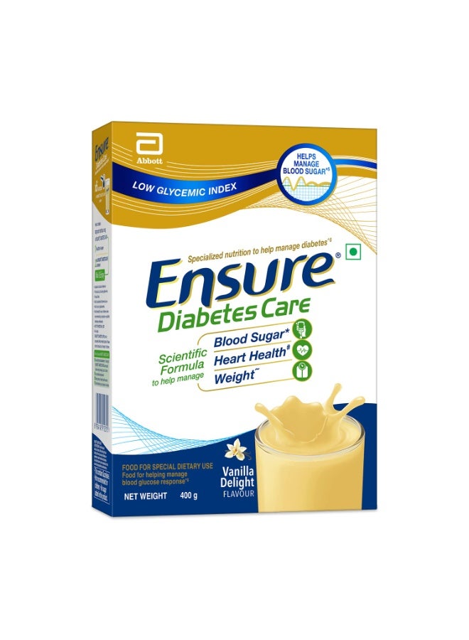 انشور مشروب غذائي متكامل ومتوازن للبالغين - فانيليا ١ كجم، ومشروب "إنشور" للعناية بمرضى السكري، يساعد على التحكم في مستويات السكر في الدم - فانيليا ٤٠٠ جم - Image 4